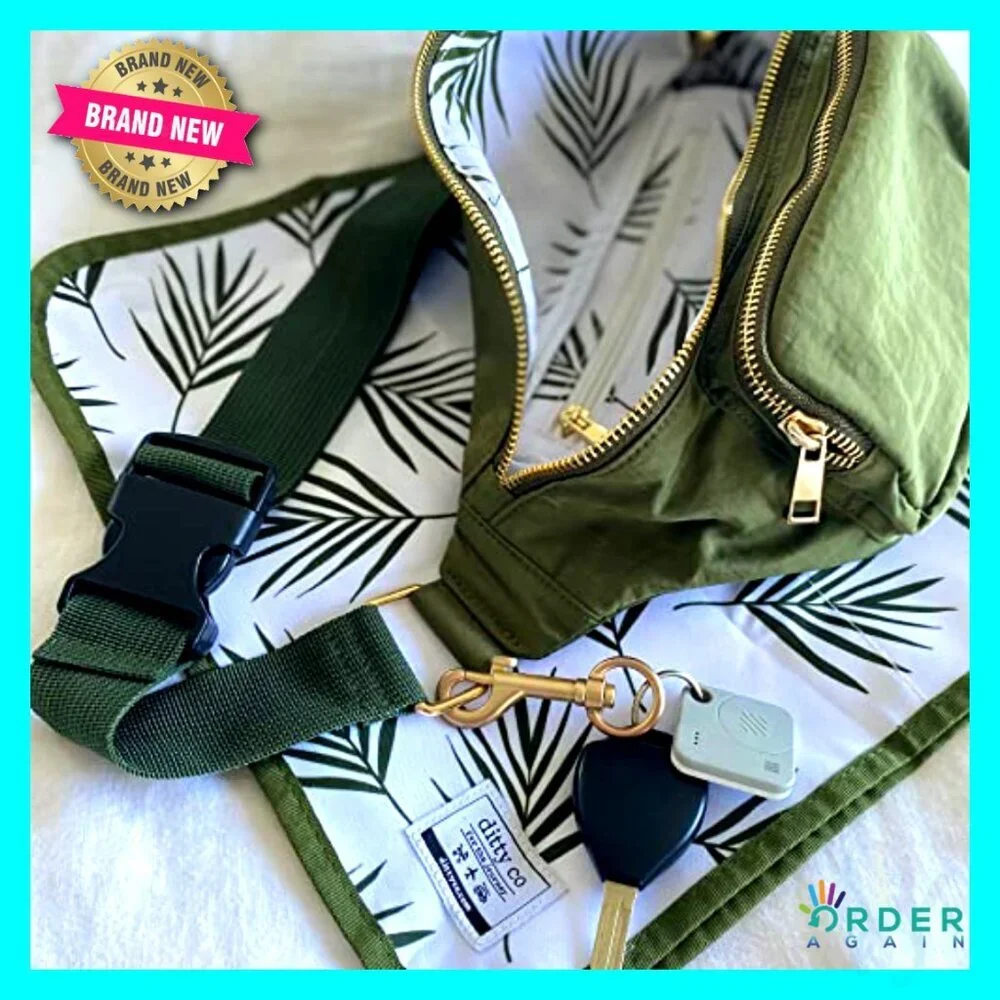 Small Diaper Bag Crossbody Fanny Pack Portable Changing Pad Minimal Chic